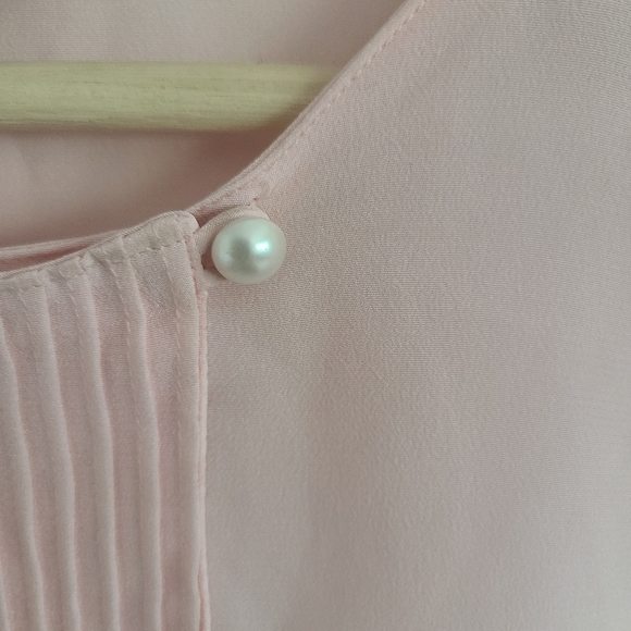 VNTG Simon Chang / Sheer Rose Blouse - Picture 4 of 7